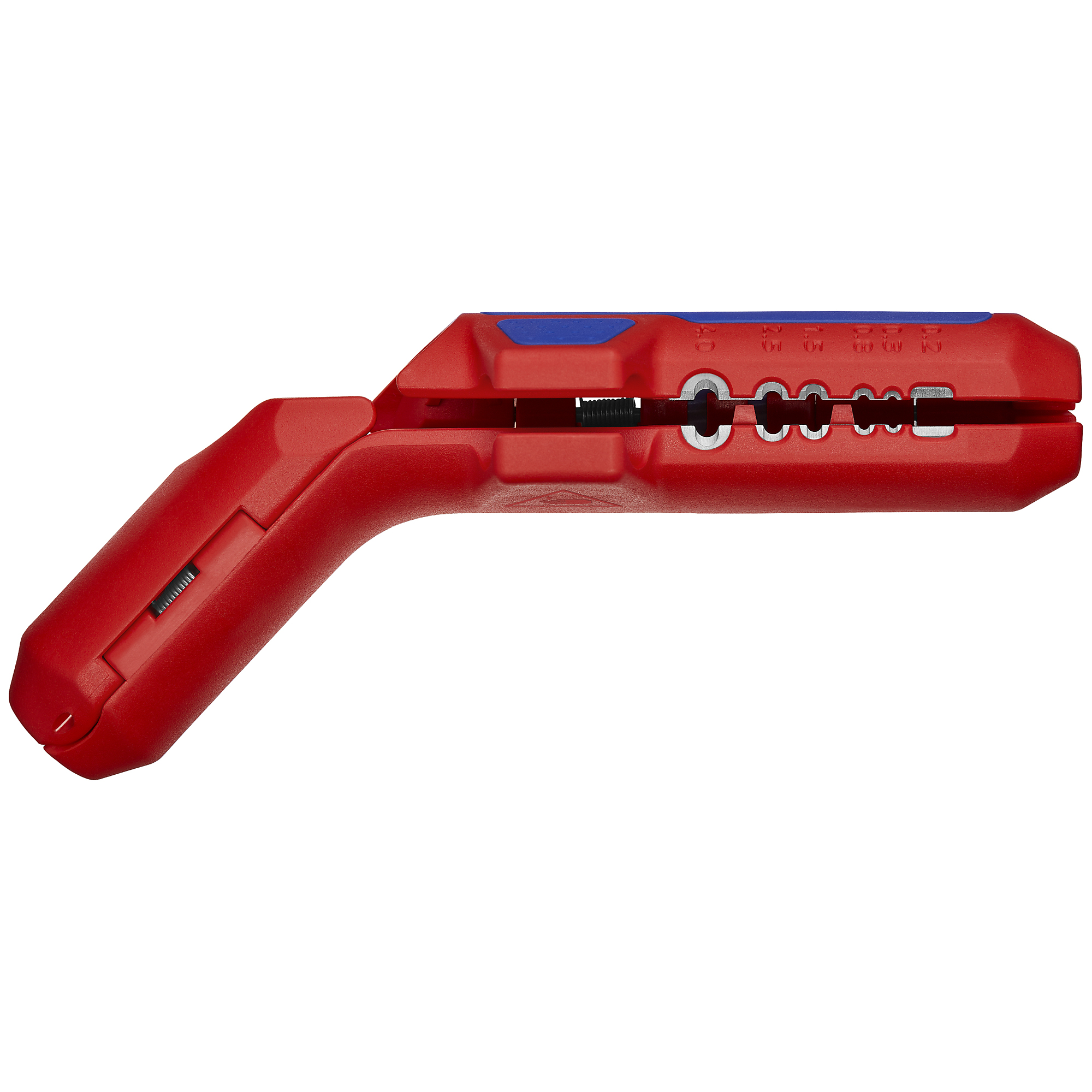 KNIPEX ErgoStrip Dismantling Tool, 5.25in., Left-Handed, 8–13mm, Coax 4.8–7.5mm, Cat 5–7, Model# 16 95 02 SB